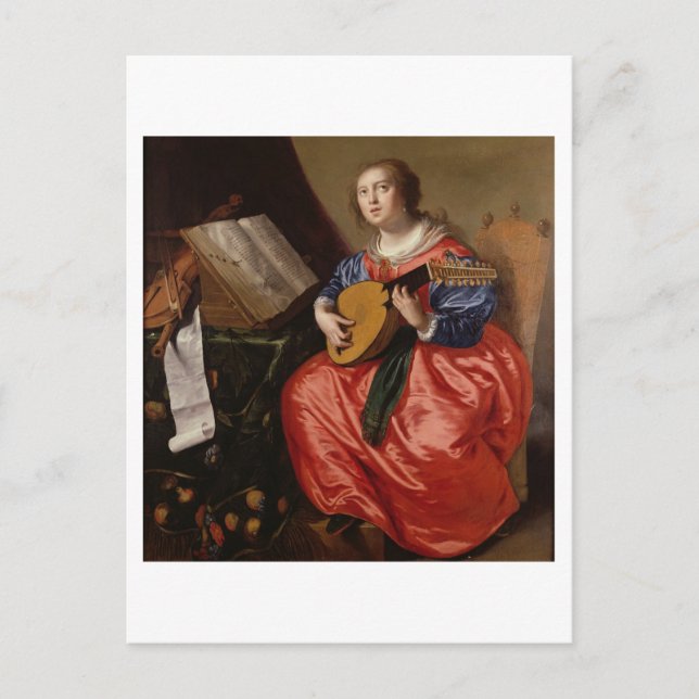 Postal San Cecilia (aceite sobre lienzo) (Anverso)