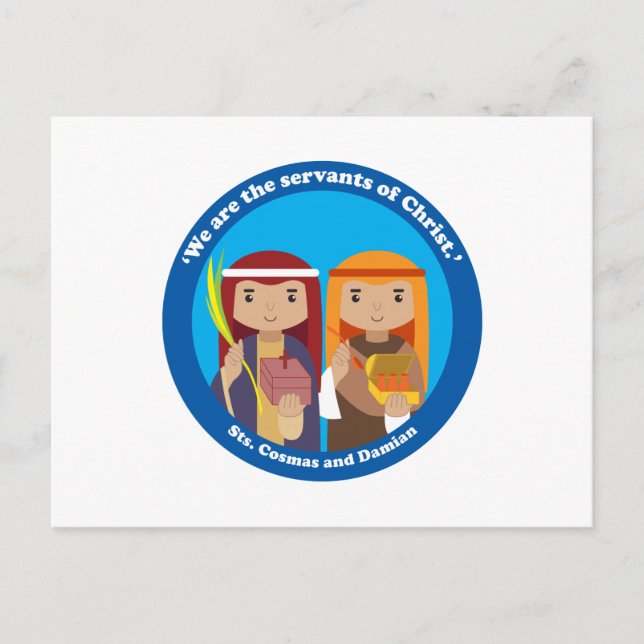 Postal San Cosmas y Damián (Anverso)