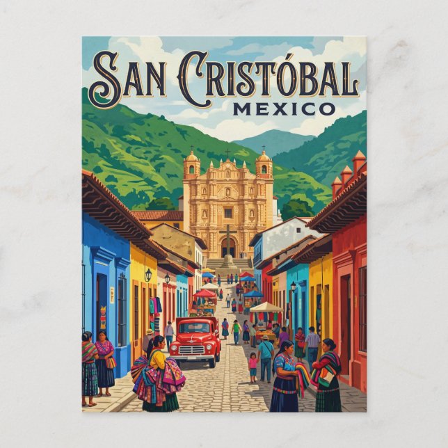 Postal San Cristóbal de las Casas México (Anverso)