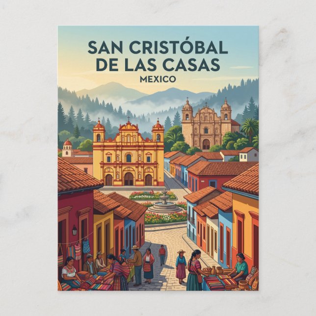 Postal San Cristóbal de las Casas México (Anverso)