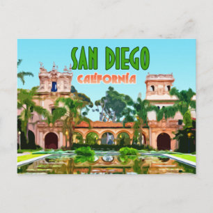 Postal San Diego Balboa Park California Vintage