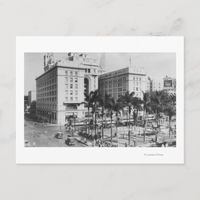 Postal San Diego, CA City View of US Grant Hotel (Anverso)
