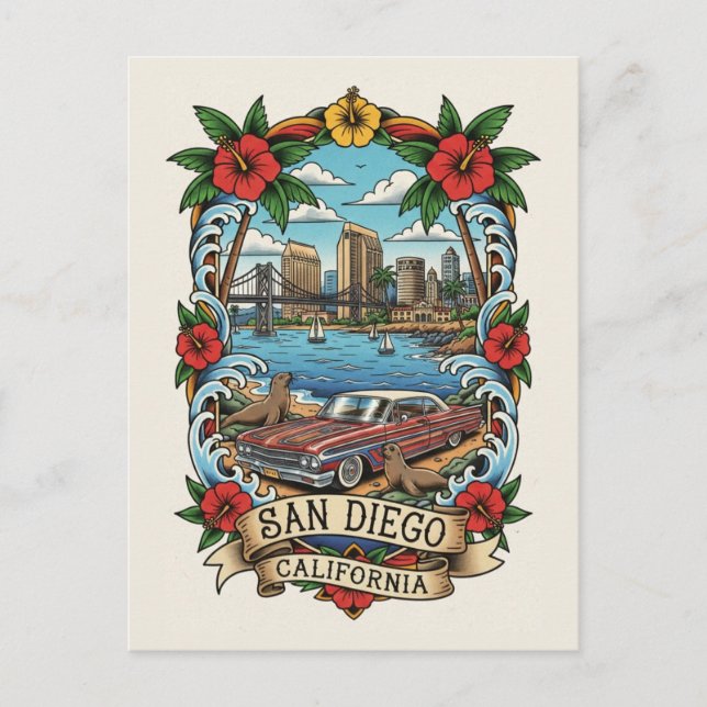 Postal San Diego California (Anverso)