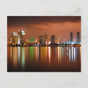 Postal San Diego California de noche