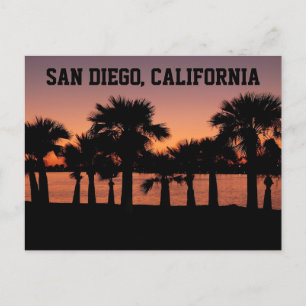 Postal San Diego California Sunset
