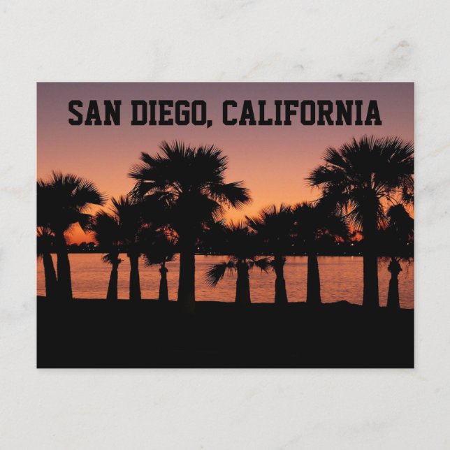 Postal San Diego California Sunset (Anverso)