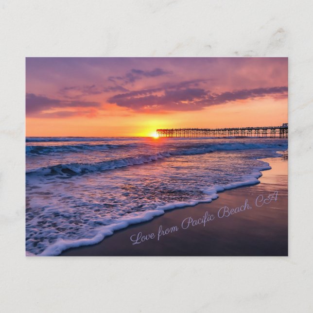 Postal San Diego California Sunset (Anverso)