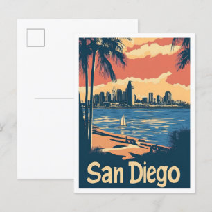 Postal San Diego California Viajes de arte de Estados Uni
