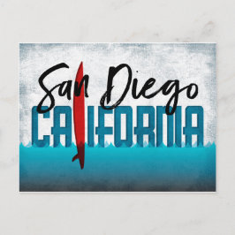 Postal San Diego Postcard California Surfboard