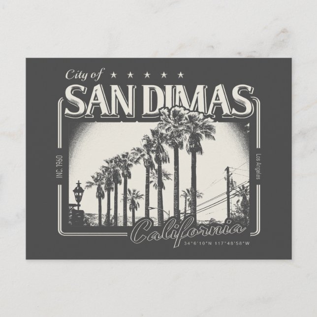 POSTAL SAN DIMAS CALIFORNIA (Anverso)