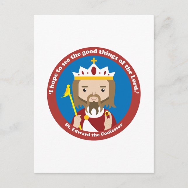 Postal San Eduardo el confesor (Anverso)