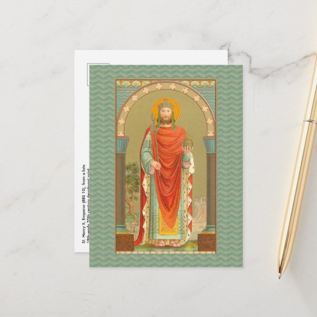 Postal San Enrique II, Emperador (BBS 10) (Anverso/Reverso In Situ)