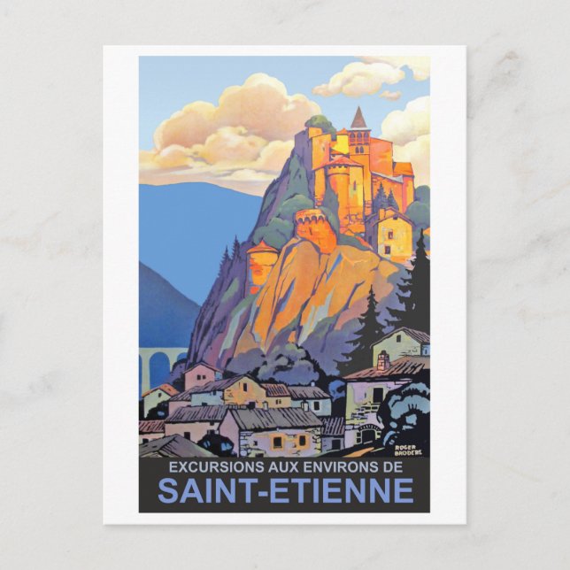 Postal San Etienne, Francia (Anverso)