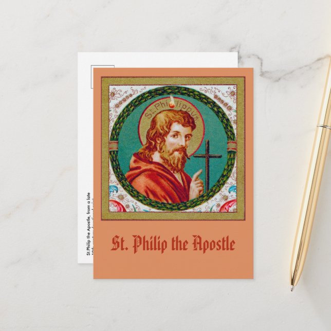Postal San Felipe el Apóstol (JMAS 10) (Anverso/Reverso In Situ)