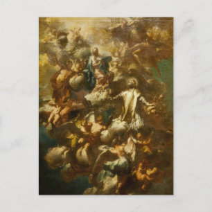 Postal San Felipe Neri en Gloria por Giovanni Ferretti