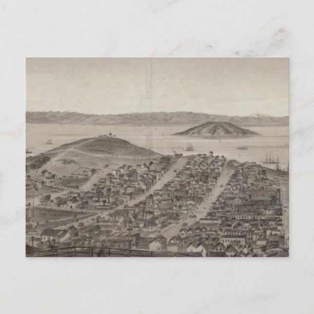 Postal San Francisco, 1862 de Russian Hill (Anverso)
