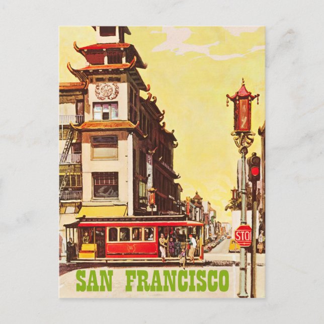 Postal San Francisco, Barrio Chino,  (Anverso)