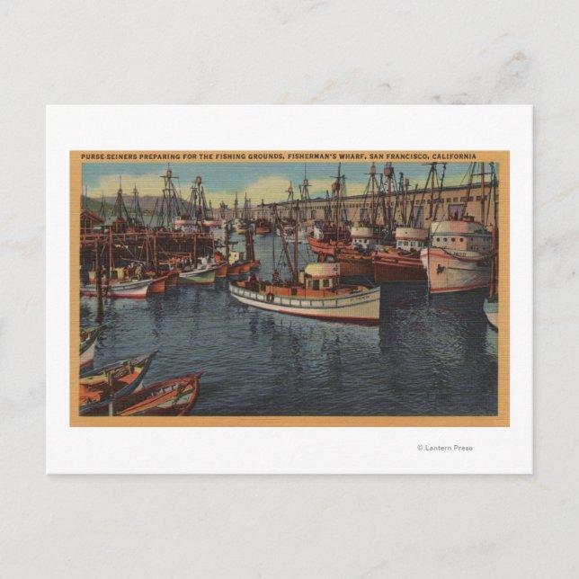 Postal San Francisco, CA Deportistas en Fisherman's (Anverso)