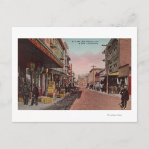 Postal San Francisco, CADirt Road View of Chinatown