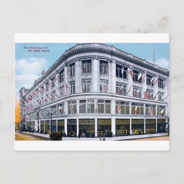 Postal San Francisco, Cal. La Casa Blanca (Anverso)