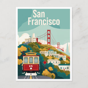 Postal San Francisco California - Cable Car Save the Date