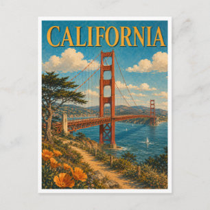 Postal San Francisco California Golden Gate GeoSaga