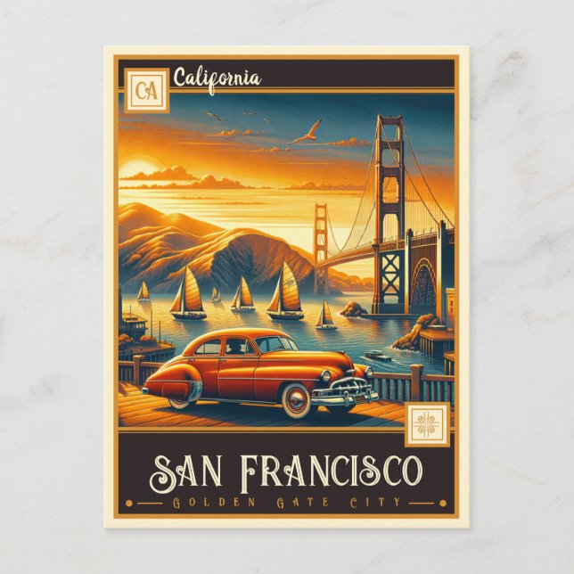 Postal San Francisco, California | Vintage (Anverso)