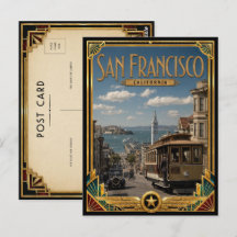 San Francisco California Vintage Art Deco Dorado