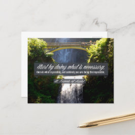 Postal San Francisco de Asís citando a Inspirador "Hacien