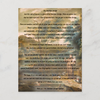 Postal San Francisco de Asís y el Puente Arcoiris