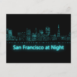 Postal San Francisco de noche