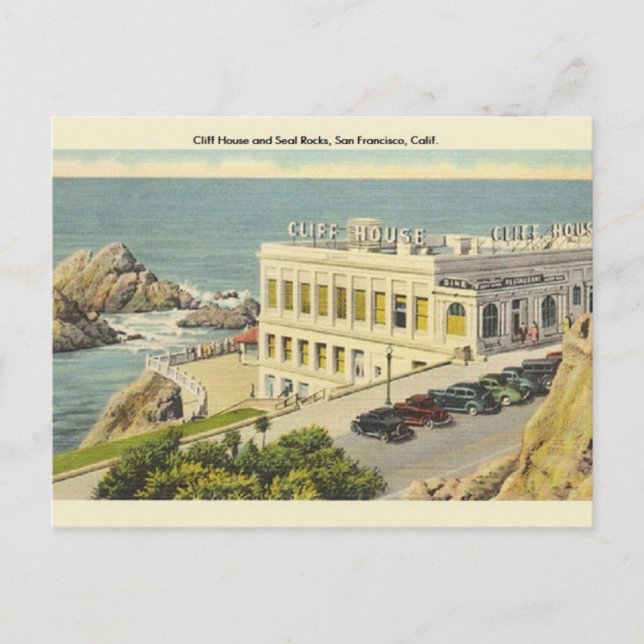 Postal San Francisco de Vintage Cliff House (Anverso)