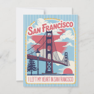 Postal San Francisco "Dejé mi corazón" Puente Golden Gate