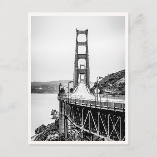 Postal San Francisco Golden Gate Bridge Black & White (Anverso)