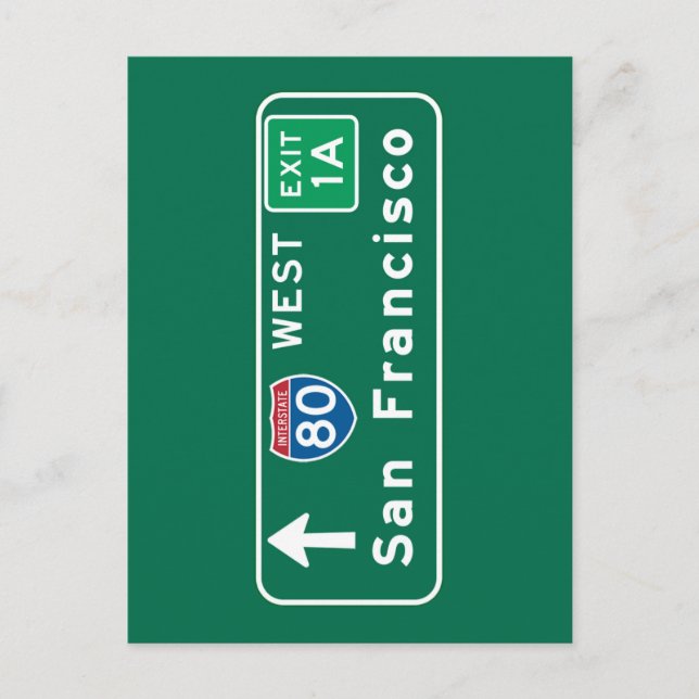 Postal San Francisco, Rótulo de Carretera de CA (Anverso)