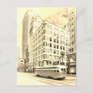 Postal San Francisco Street Sepia