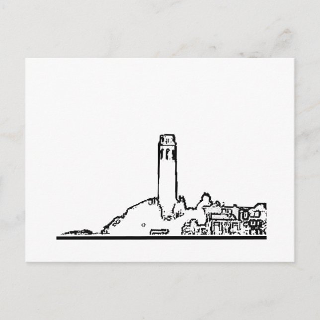 Postal San Francisco Telegraph Hill Gibney El MUSEO (Anverso)