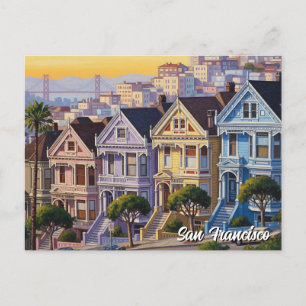 Postal San Francisco Victorian Houses California