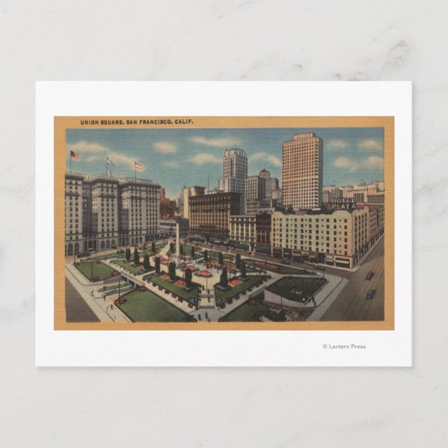 Postal San Francisco, vista cuadrada de CAUnion (Anverso)