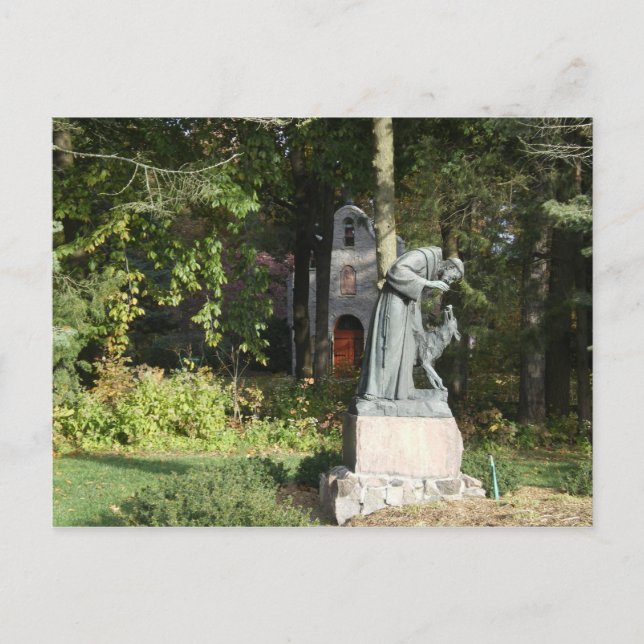 Postal San Francisco y el lobo de Gubbio (Anverso)