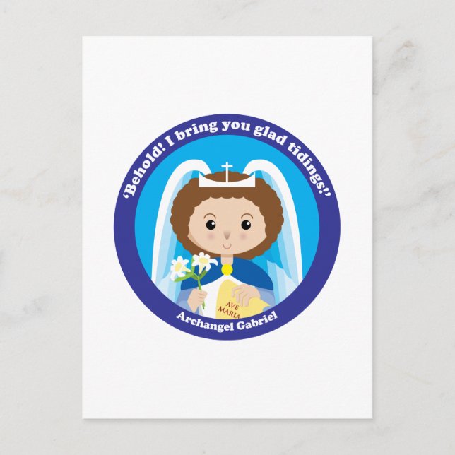 Postal San Gabriel el Arcángel (Anverso)