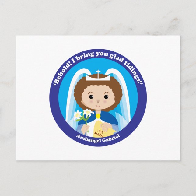 Postal San Gabriel el Arcángel (Anverso)