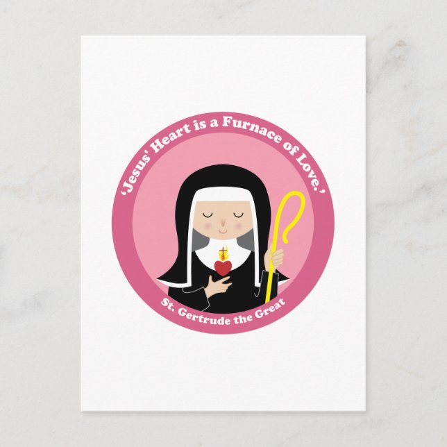 Postal San Gertrude el Grande (Anverso)