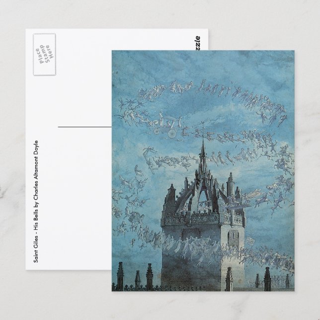 Postal San Gil - Sus campanas de Charles Altamont Doyle (Anverso / Reverso)