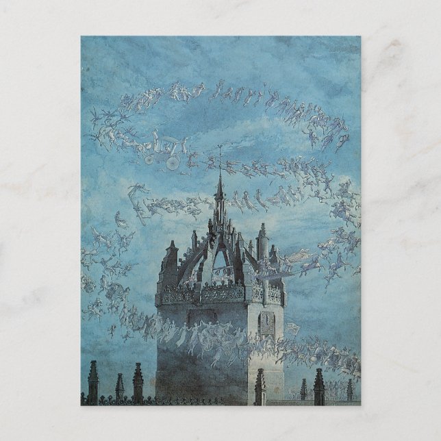 Postal San Giles - Sus campanas por Charles Altamont Doyl (Anverso)