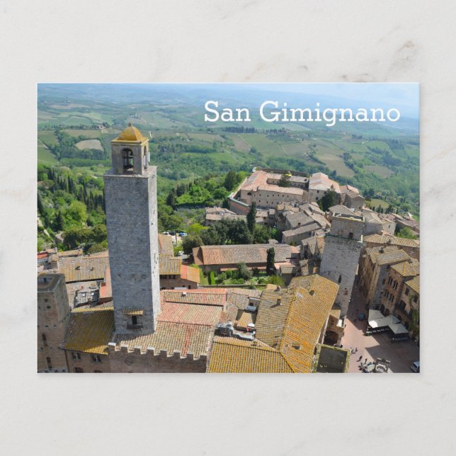 Postal San Gimignano, Italia (Anverso)