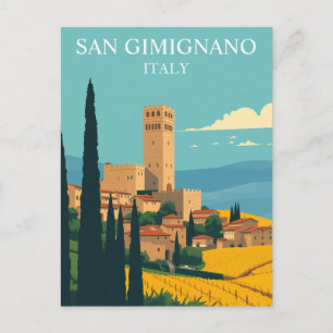 Postal San Gimignano, Italia Arte Antiguo Medieval