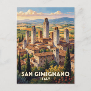 Postal San Gimignano Italia Torres Escena de Viaje 🏰