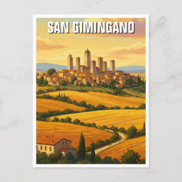 Postal San Gimingano Italia Viajes