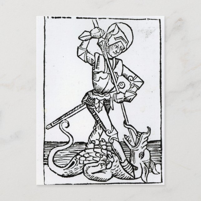 Postal San Jorge, de "Liber Chronicarum" (Anverso)